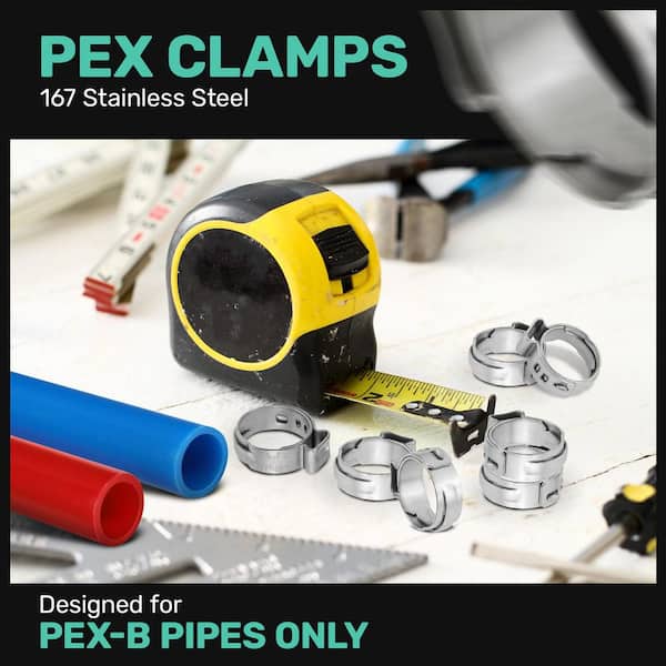 2 Ear Clamps OCS Parts - Oetiker 151 2-Ear Clamps, Stainless Steel, 20 Mm Size, Pack Of 50 Single Ear Clamps Stainless Steel