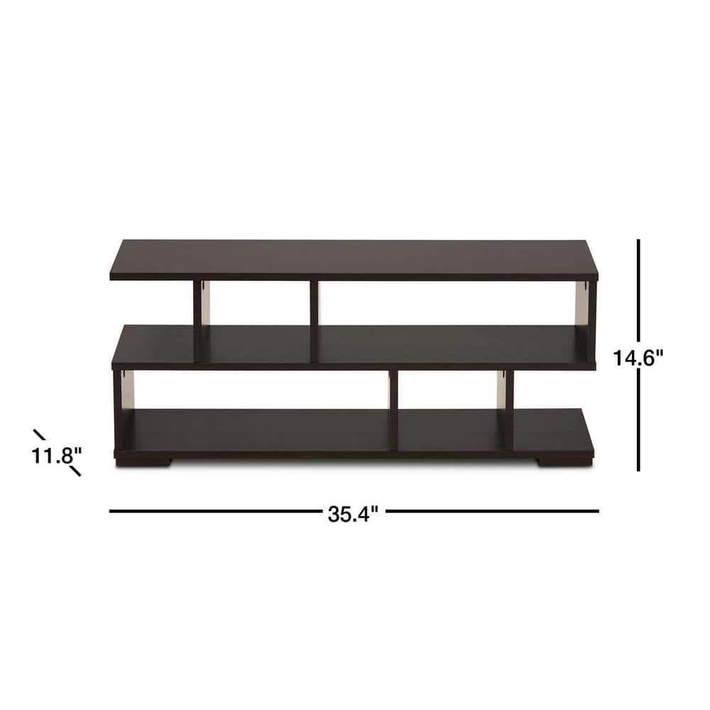 Arne Contemporary Dark Brown Engineered Wood TV Stand