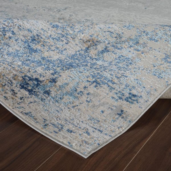 Stella Light Light Grey/Beige 9 ft. x 12 ft. Abstract Area Rug