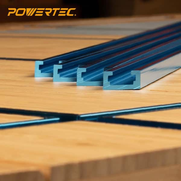 POWERTEC 71119 Double-Cut Profile Universal T-Track with