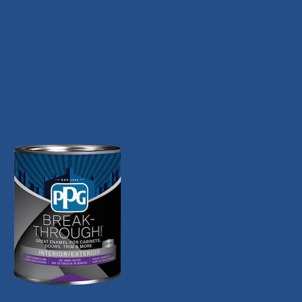 1 qt. PPG1161-7 Brilliant Blue Semi-Gloss Door, Trim & Cabinet Paint