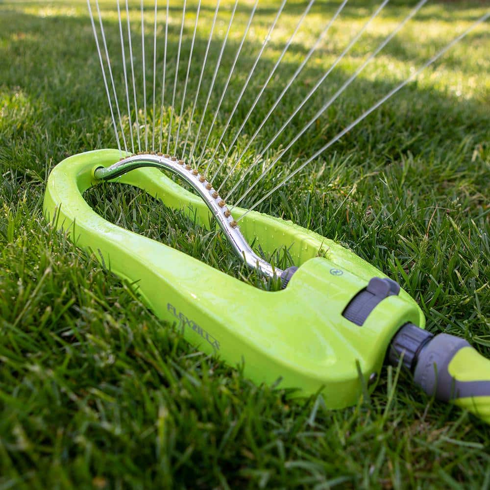 ZillaGreen Oscillating Lawn Sprinkler with Metal Base, 2,400 sq. ft.