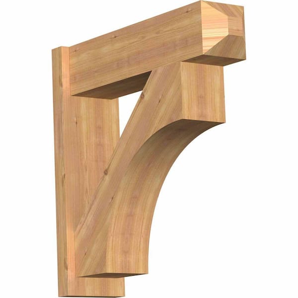 Ekena Millwork 8 in. x 28 in. x 28 in. Westlake Craftsman Smooth Western Red Cedar Outlooker