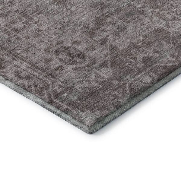 Mayfield Premium Machine Washable Abstract AMF1228 Mocha 3 ft. x 5 ft. Area Rug