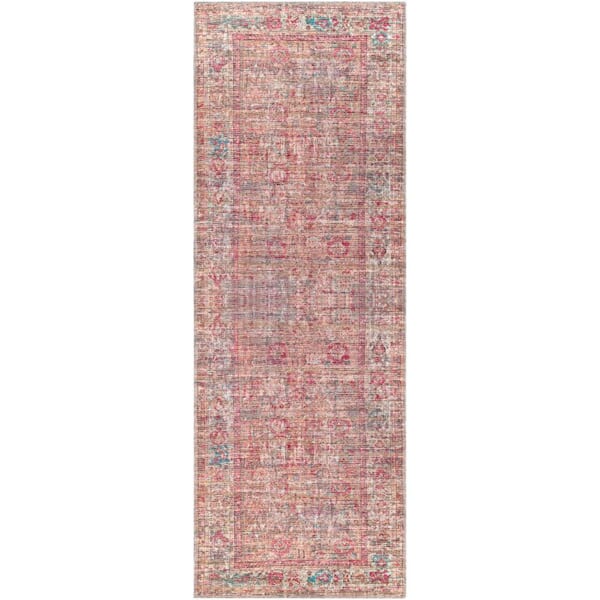 Livabliss Vancouver Blush 3 ft. x 7 ft. Indoor Machine-Washable Area Rug