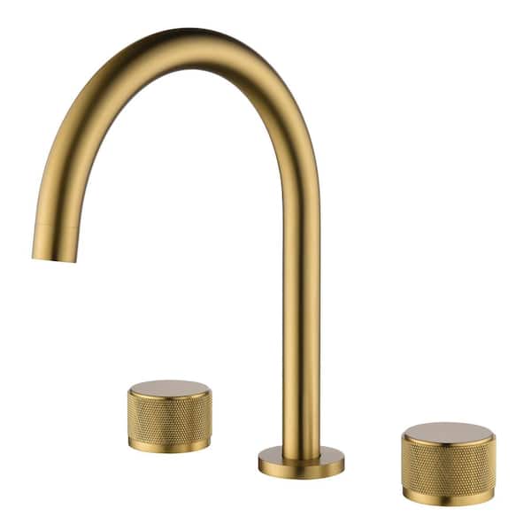 Unbranded 8 in. Widespread Single Handle Bathroom Faucet 1.32 GPM, 3 Hole Bathroom Sink Faucet with Spot Resistant in Brushed Gold