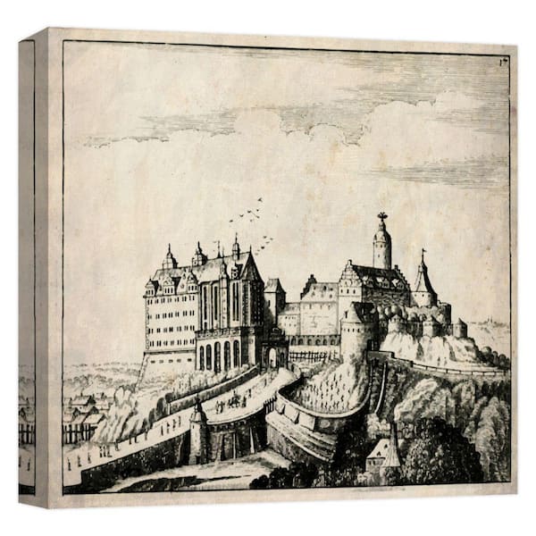 PTM Images CASTLE 1'' Canvas Abstract Wall Art 15 in. x 15 in.