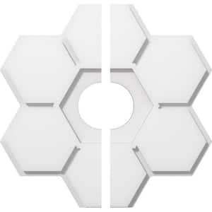 1 in. P X 6-1/4 in. C X 18 in. OD X 4 in. ID Daisy Architectural Grade PVC Contemporary Ceiling Medallion, Two Piece