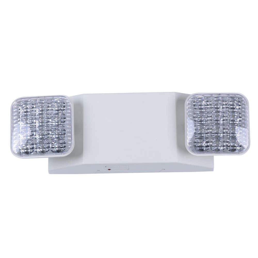 Commercial Electric - 1-Pack Rectangle 11-Watt Equivalent Integrated LED White Emergency Light with Ni-Cad 6.0-Volt Battery