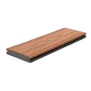 Transcend 1 in. x 6 in. x 16 ft. Tiki Torch Grooved Edge Composite Brown Deck Board