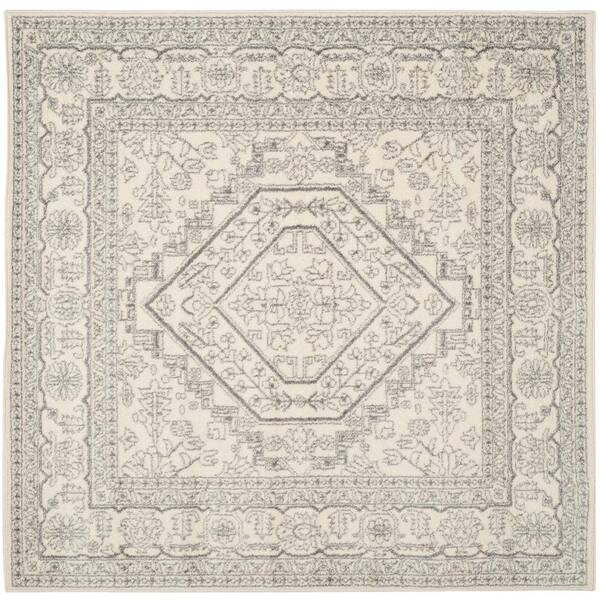 SAFAVIEH Adirondack Ivory/Silver 6 ft. x 6 ft. Square Area Rug