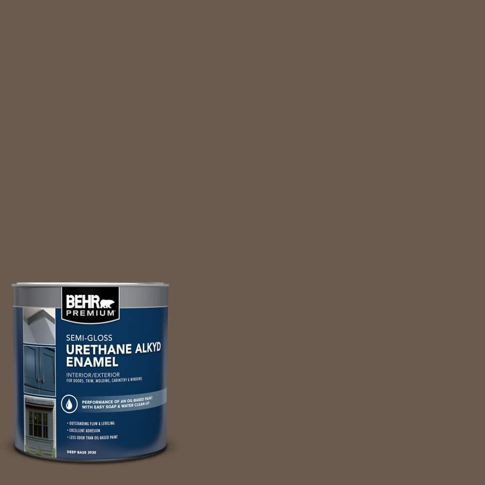 BEHR PREMIUM 1 qt. #PPU5-02 Aging Barrel Semi-Gloss Enamel Urethane Alkyd  Interior/Exterior Paint 393004 - The Home Depot