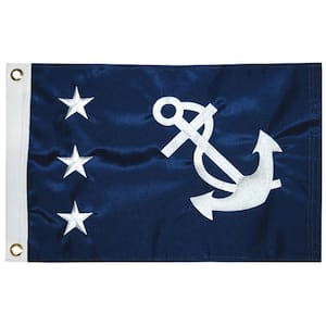 Nylon Past Commodore Officer Flag - 12 in. x 18 in.