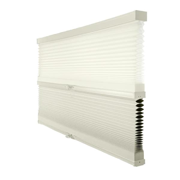 Chicology Cut-to-Size Neutral White Cordless Day N Night Privacy Blackout Polyester Cellular Shade 69 in. W x 48 in. L