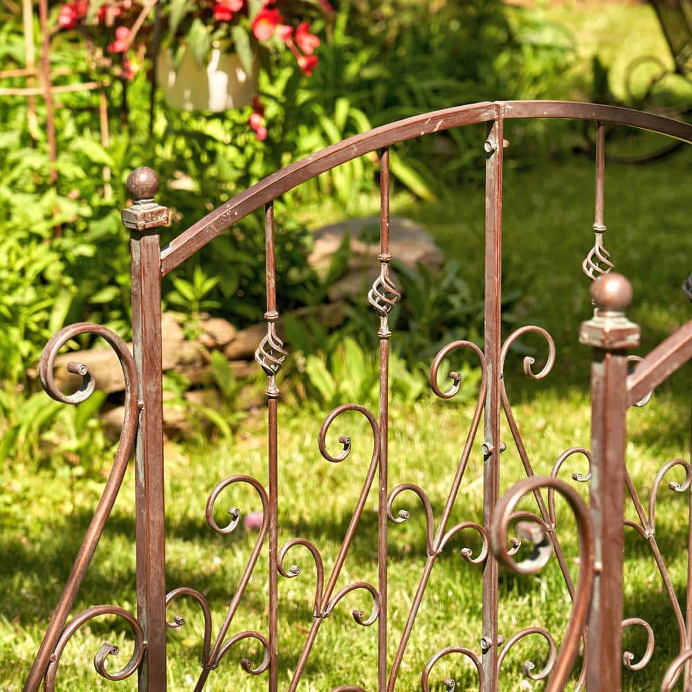Paris 1968 Antique Bronze Iron Garden Bridge