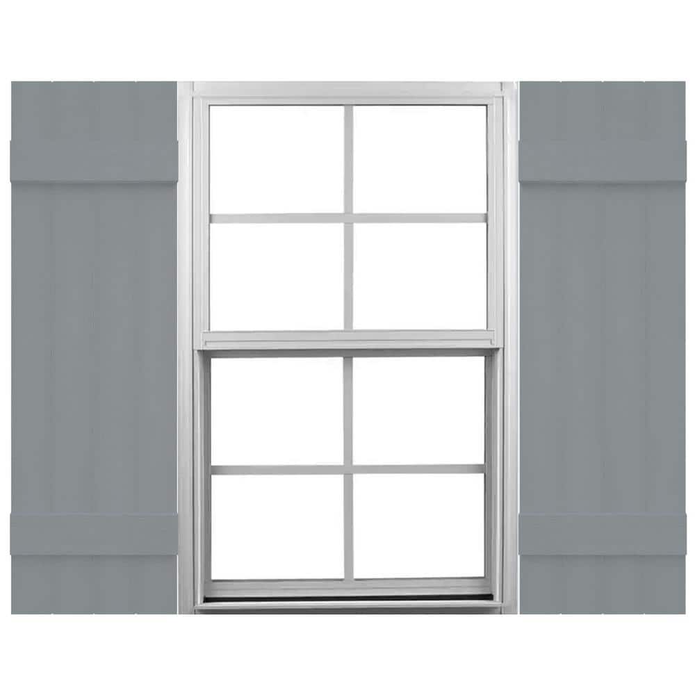 TailorMade 14 in. W x 24 in. H Vinyl Board and Batten Shutters Pair in Platinum price history on PriceWatchPro