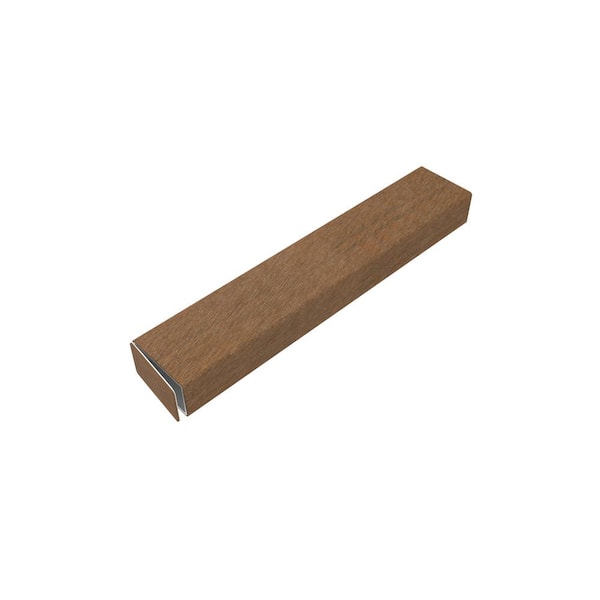 NewTechWood Alusions 1 in. x 2 in. Wood Grain Peruvian Teak Composite Aluminum Coextruded End Caps (Bag of 10)