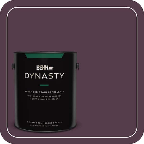 1 gal. #T15-4 Your Majesty Semi-Gloss Enamel Interior Stain-Blocking Paint & Primer