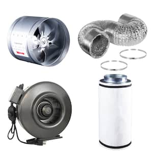 677 CFM 8 in. Centrifugal Inline Duct Fan with 8 in. Booster Fan Complete System for Indoor Grow Room Ventilation