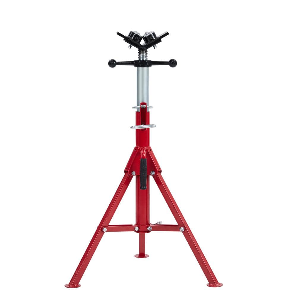 "Heavy Duty V-Head Pipe Jack Stand, 2500 lbs, Fits 1/8-12"" Pipes, Height 28-52"", 4 Ball Transfers" price history on PriceWatchPro