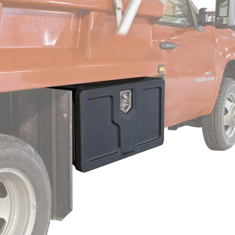 18 in. x 18 in. x 36 in. Matte Black Plastic Underbody Truck Tool Box