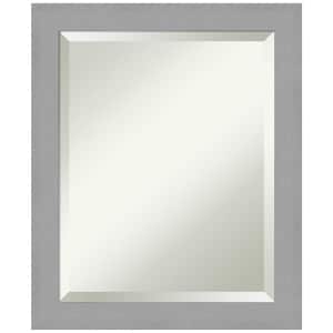 Brushed Nickel 19.5 in. H x 23.5 in. W Framed Wall Mirror