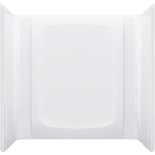 Sterling STORE+ 30 in. W x 60 in. H 3-Piece Direct-to-Stud Alcove Wall Surround in White