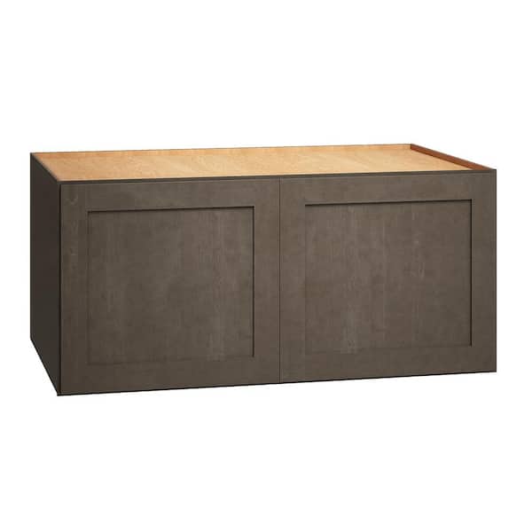 QuickShip Cottage 39 in. W x 24 in. D x 18 in. H Assembled Plywood Shaker Wall Kitchen Cabinet in Fieldstone