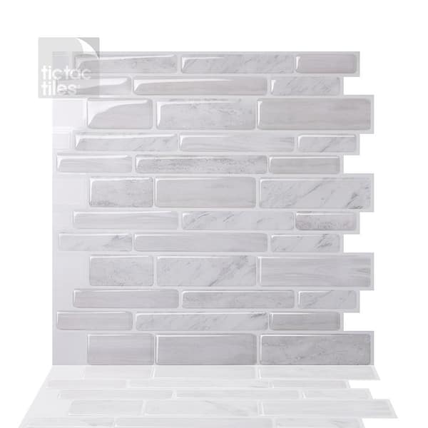 Reviews For Tic Tac Tiles Polito White, Stick It Self Adhesive Wall Tiles Review