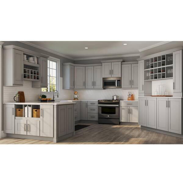 Hampton Bay Shaker Assembled 36 X 34 5 21 In Bathroom Vanity Base Cabinet Dove Gray Kvsb36 Sdv Bathroom Vanity Base Cabinet, Shaker Bathroom Vanity Base Cabinet