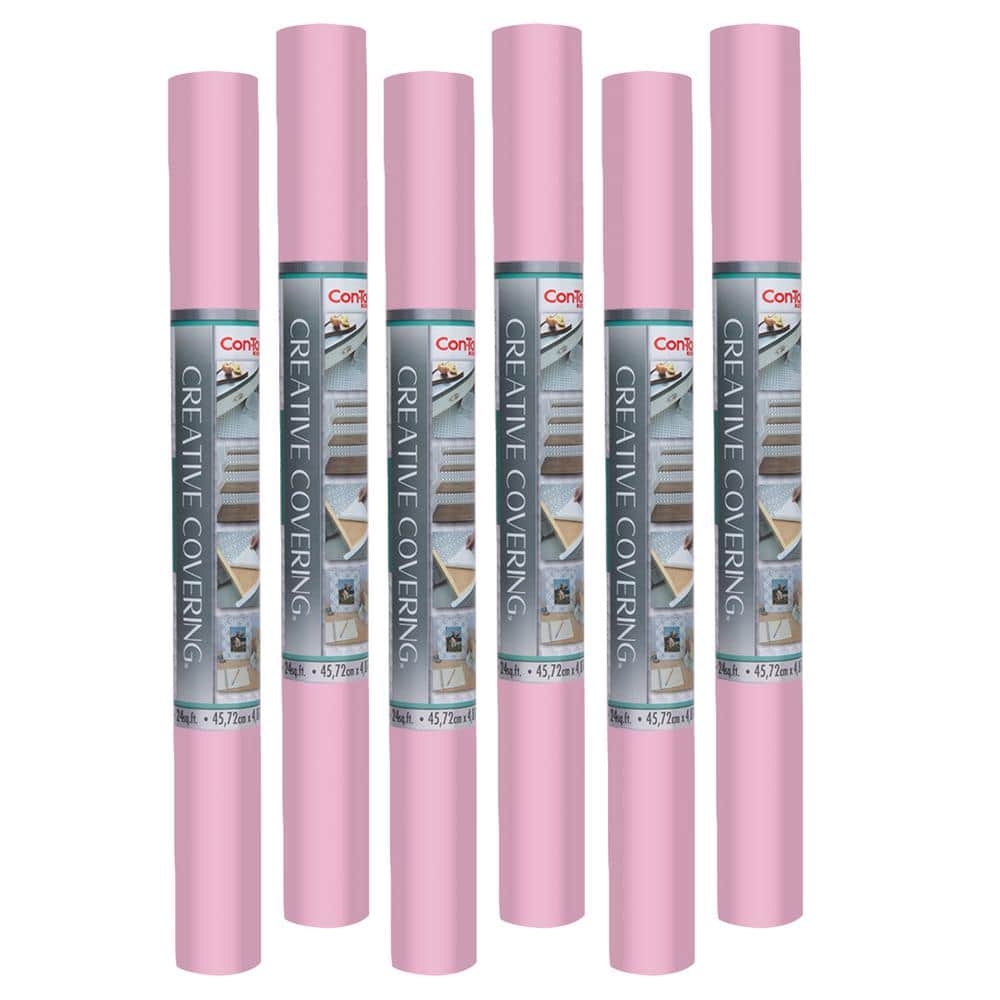 Magic Cover Pink 18 in. x 16 ft. SelfAdhesive Vinyl Drawer and Shelf Liner (6 Rolls) 16F18868