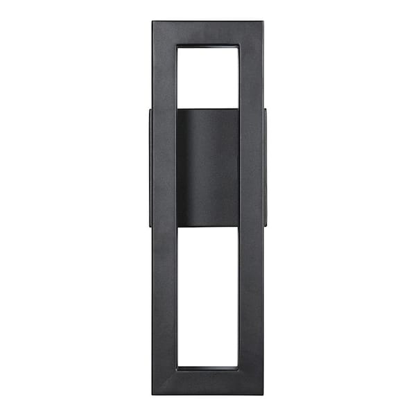LamQee 14.4 in. Black Integrated LED Outdoor Wall Sconce,3000K