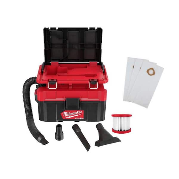 M18 FUEL PACKOUT 18-Volt Lithium-Ion Cordless 2.5 Gal. Wet/Dry Vacuum with Fleece Dust Bags (3-Pack)
