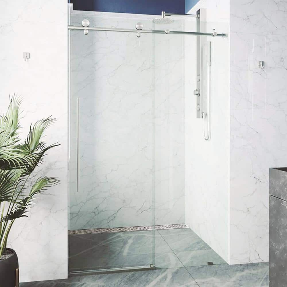 24-Inch Brushed Stainless Steel Linear Shower Drain with Square Pattern