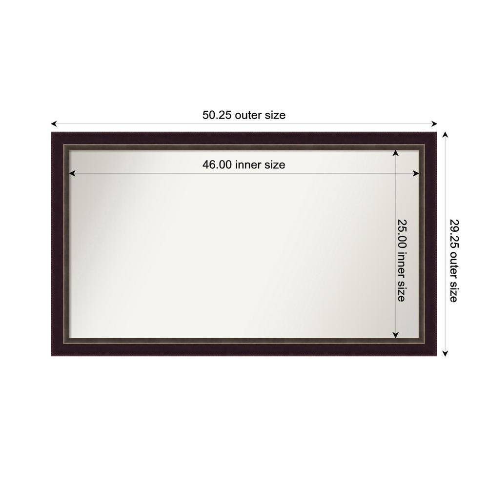 Signore Bronze 50.25 in. x 29.25 in. Custom Non-Beveled Wood Framed Bathroom Vanity Wall Mirror price history on PriceWatchPro