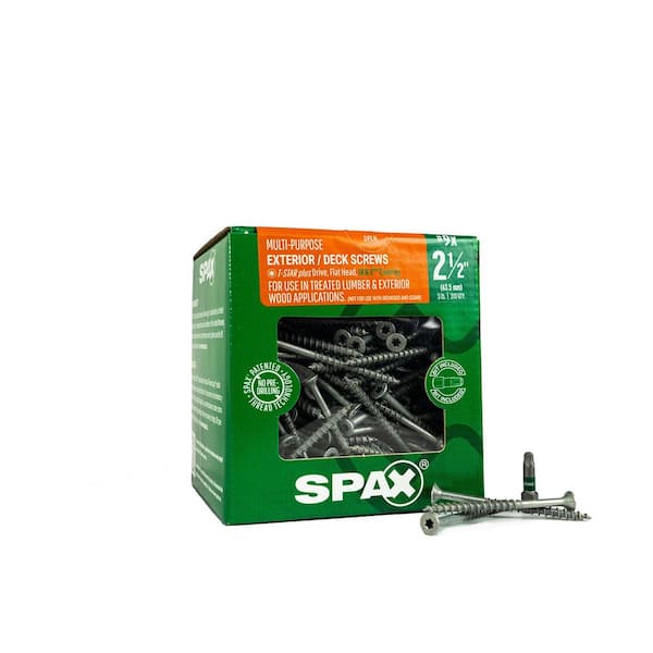SPAX 9 in. x 2-1/2 in. Gray Torx Flat Head Multi-Material Construction Wood Screw 3 lb. (310-Count)