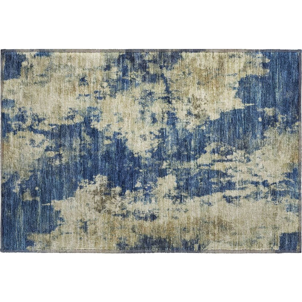 Mayfield Premium Machine Washable Abstract AMF2066 Navy 2 ft. x 3 ft. Accent Rug price history on PriceWatchPro