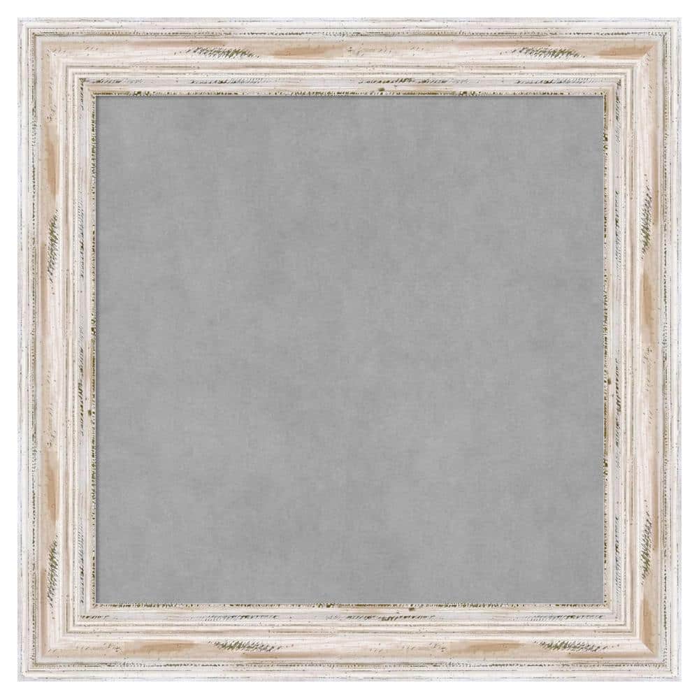 Amanti Art Alexandria White Wash 25 in. x 25 in. Framed Board