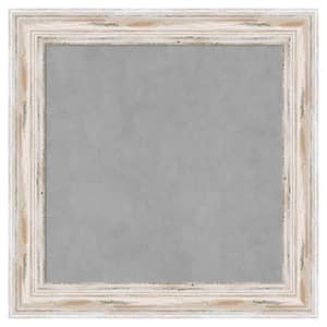 Alexandria White Wash 25 in. x 25 in. Framed Magnetic Board