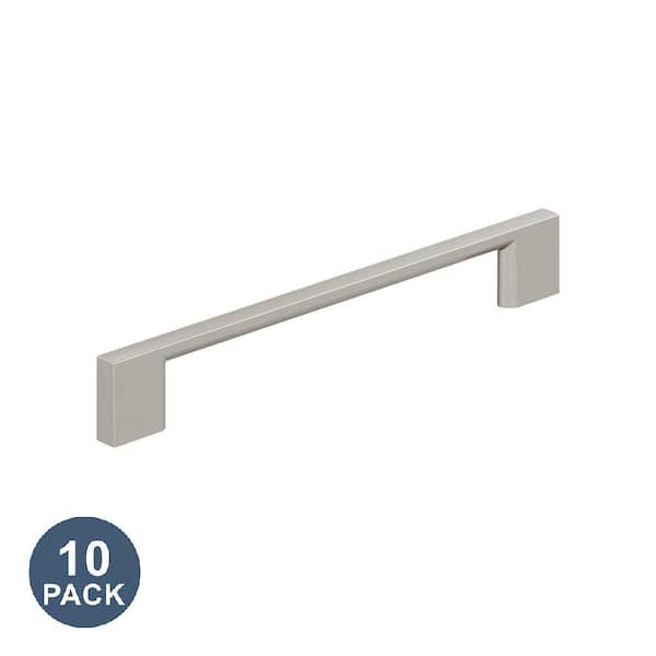 10-Pack Cityscape 6-5/16 in.  160mm  Modern Satin Nickel Bar Cabinet Pulls