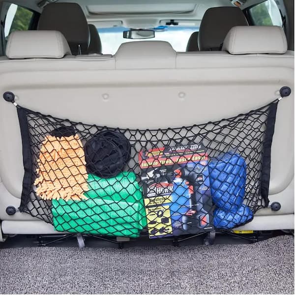 Shatex Stretchable Cargo Net, 35.4 x 15.8 in., Adjustable Elastic Trunk  Storage Net Rope with Hook (2-pack) CN354158P2 - The Home Depot