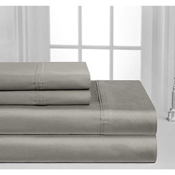 Luxurious Collection Gray 1000-Thread Count 100% Cotton Queen