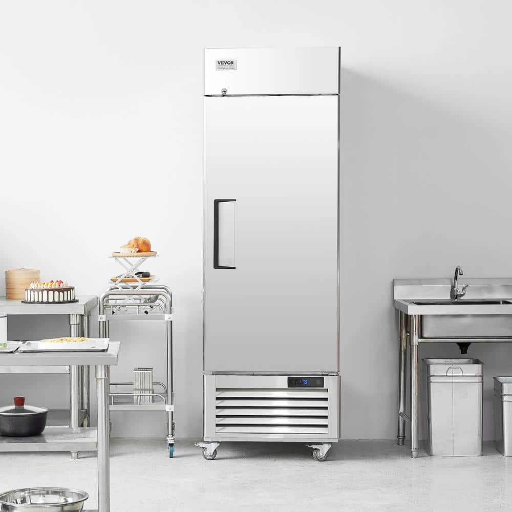 VEVOR 19.32 Cu. Ft. Stainless Steel Reach-In Freezer with Auto-Defrost