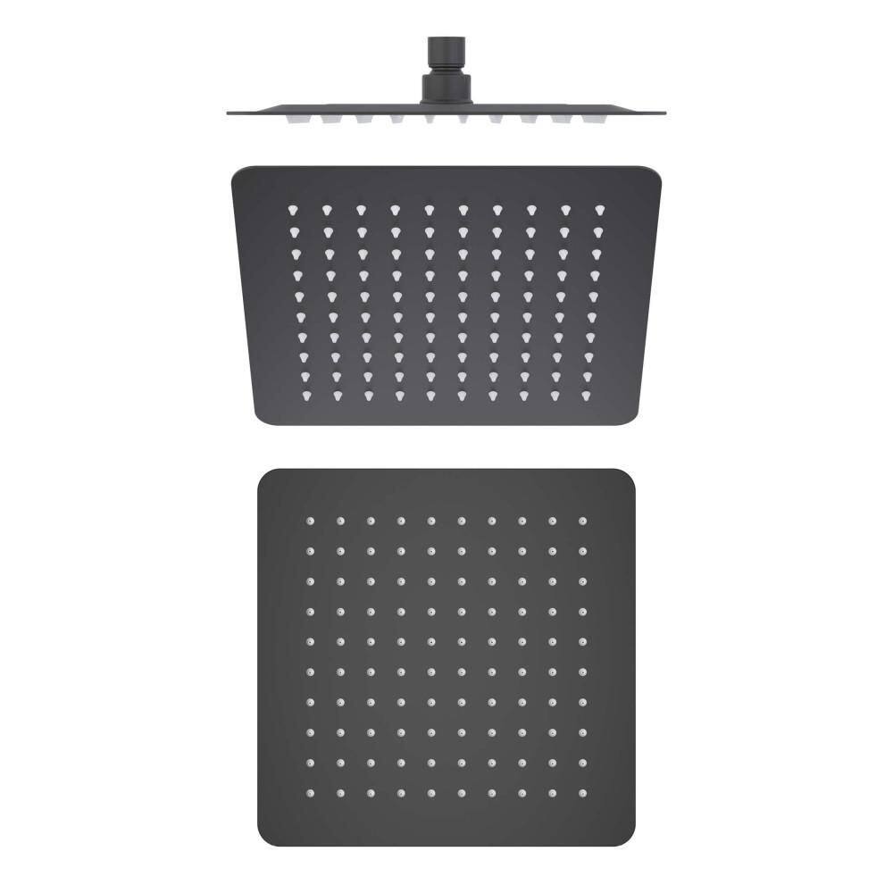 1-Spray Patterns with 1.75 GPM 10 in. Wall Mount Rain Fixed Shower Head with Corrosion Resistant in Matte Black price history on PriceWatchPro