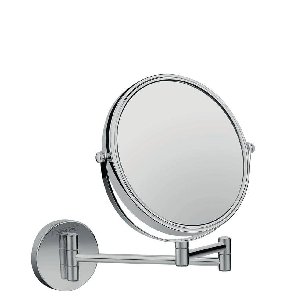Elegant Chrome Wall-Mounted Shaving Mirror with 3x Magnification