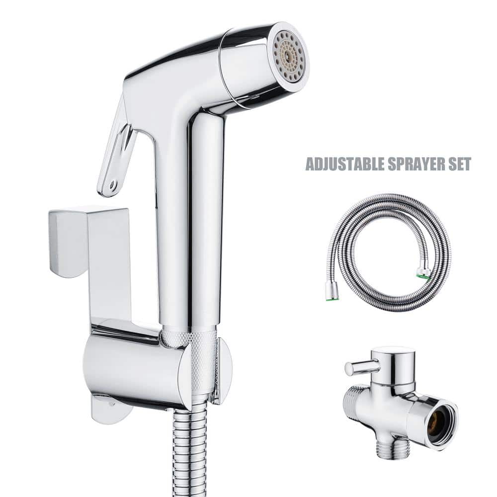 ABS Chrome Handheld Non Electric Bidet Sprayer Hand Faucet Bathroom Shower Kit 