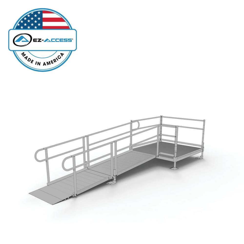 PATHWAY 10 ft. Straight Aluminum Wheelchair Ramp Kit with Solid Surface Tread, 2-Line Handrails and 5 ft. Top Platform price history on PriceWatchPro