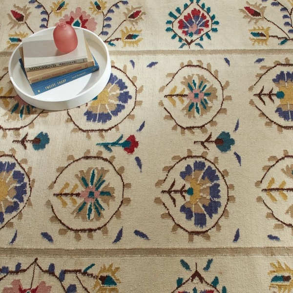 Florence Kilim Handwoven Wool Multi 5 ft. x 8 ft. Indoor Area Rug