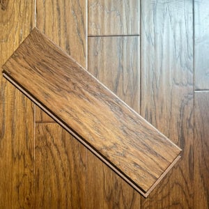 Take Home Sample - Vintage Hickory 7/16 in. T x 5 in. W x 12 in. L Hand Scraped Engineered Hardwood Flooring