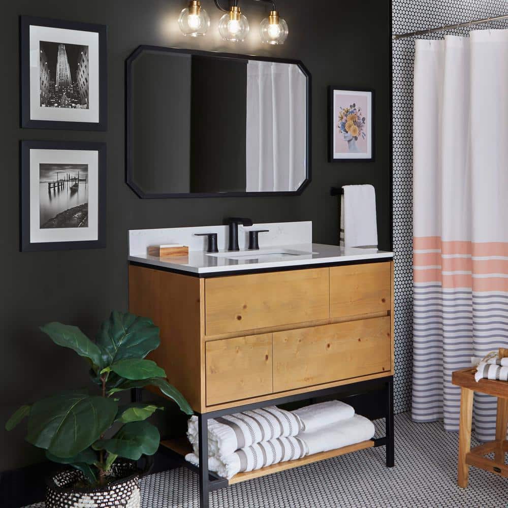 Matte Black Modern Wall Mounted Hand Towel Bar